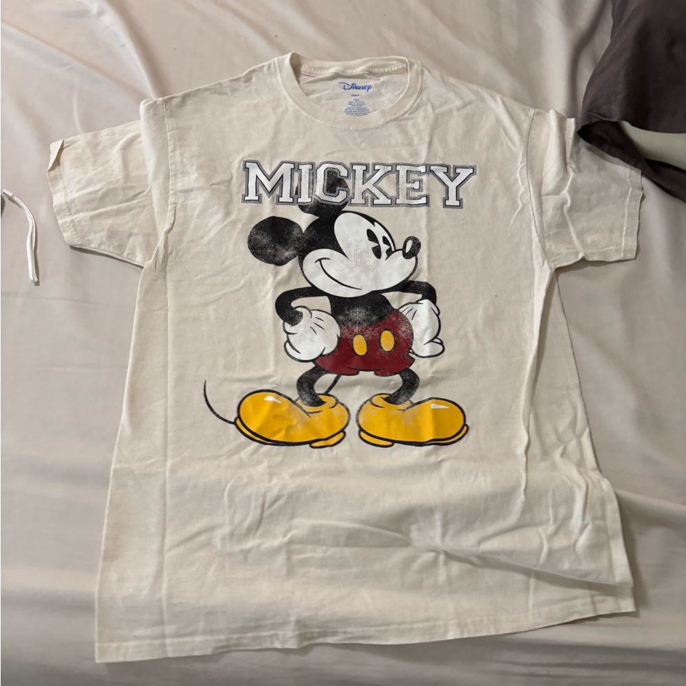 Disney Mickey Mouse Kids T-Shirt - Cream, Black, Yellow